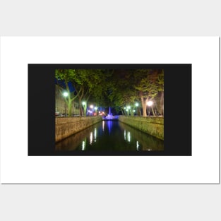 Nimes At Night Posters and Art